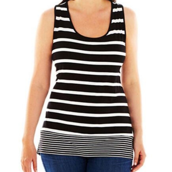 pinque Tops - Pinque milti-striped racerback size mp
